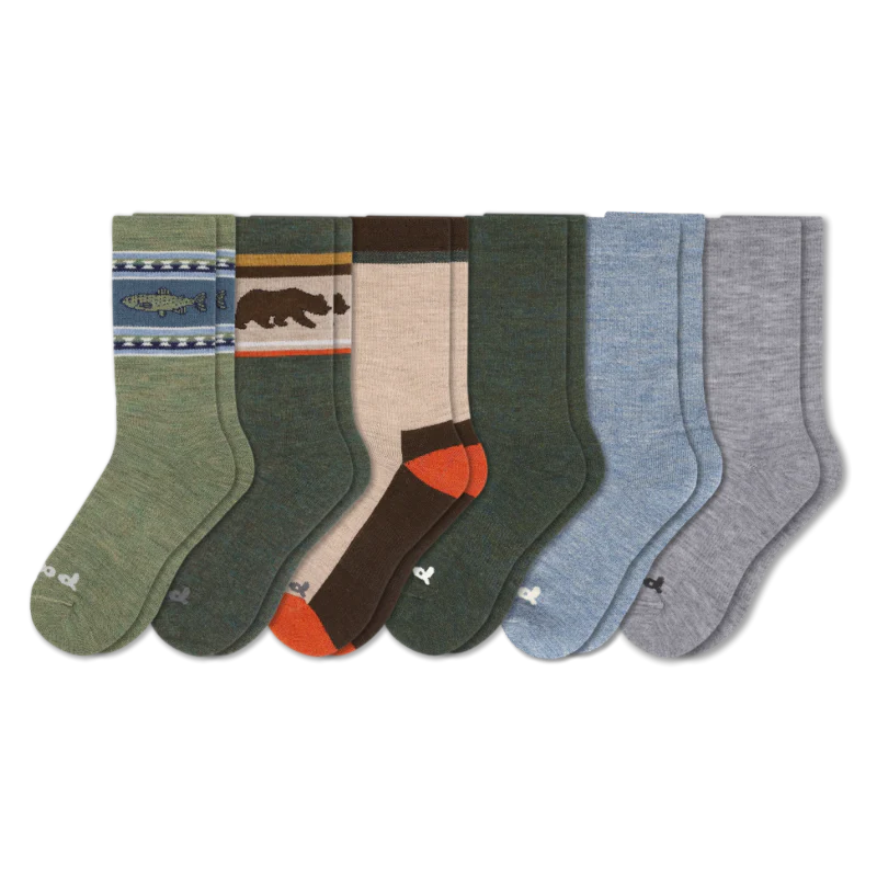 6 Pack - Men's Crew Pacas Socks - Image 92