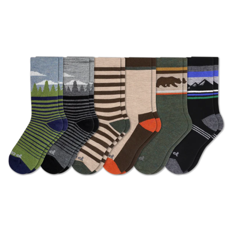 6 Pack - Men's Crew Pacas Socks - Image 93