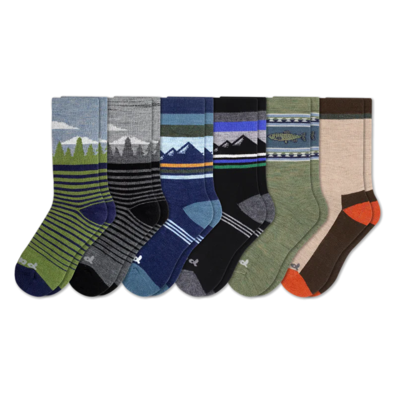 6 Pack - Men's Crew Pacas Socks - Image 94