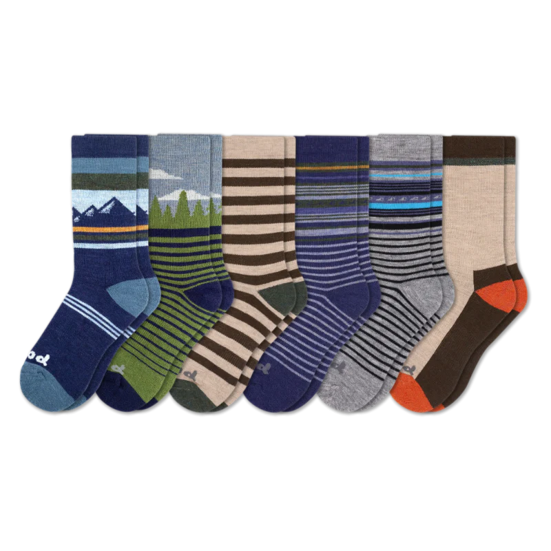 6 Pack - Men's Crew Pacas Socks - Image 97