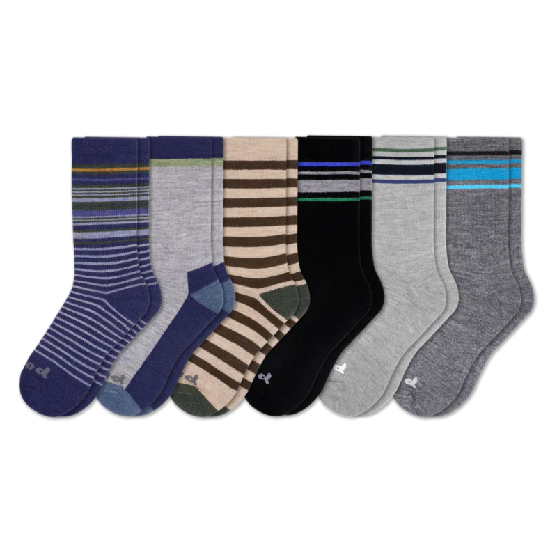 6 Pack - Men's Crew Pacas Socks - Image 98