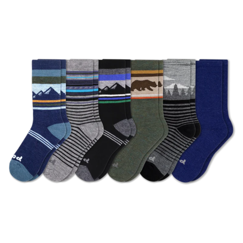 6 Pack - Men's Crew Pacas Socks - Image 99
