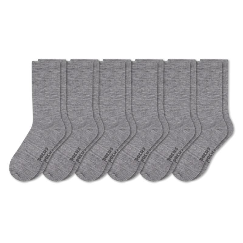 6 Pack - Men's Light-Weight Crew Pacas Socks - Image 112