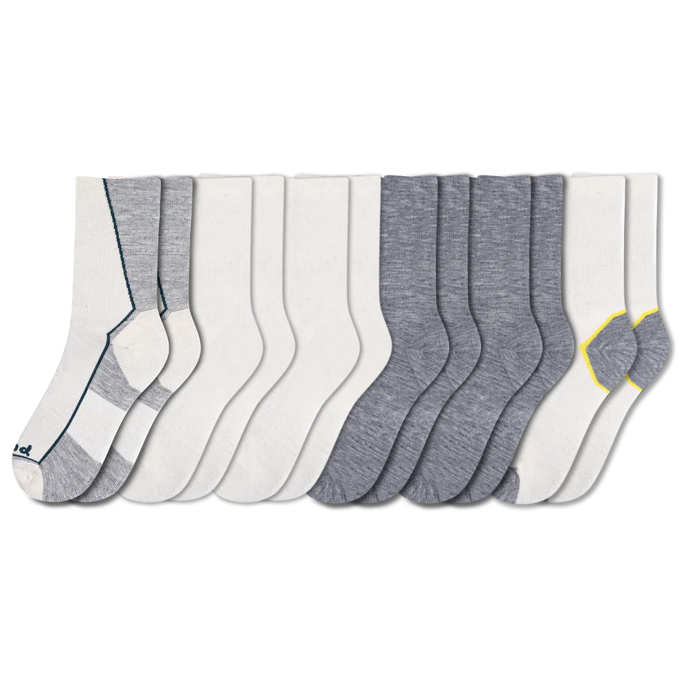 6 Pack - Men's Light-Weight Crew Pacas Socks - Image 13