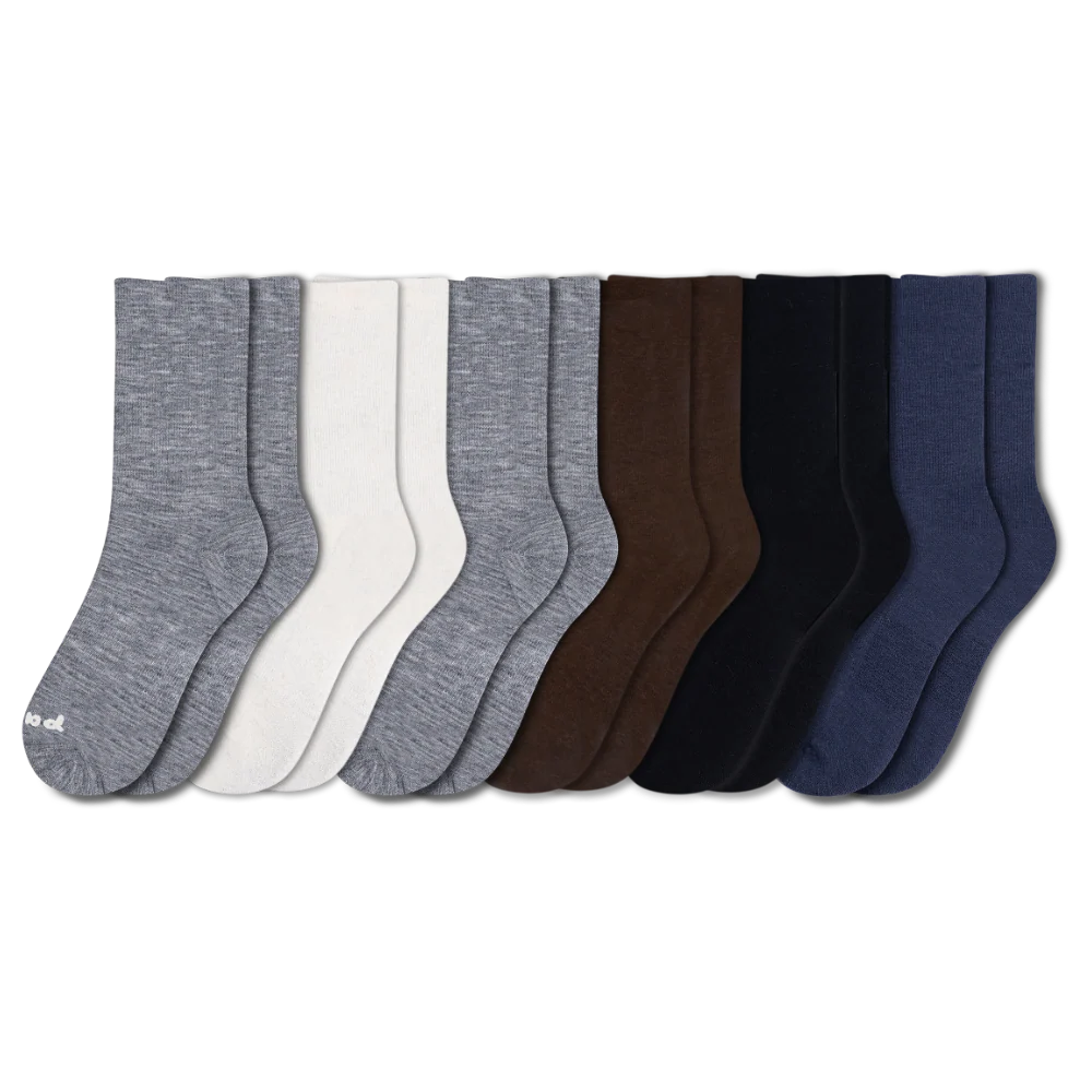 6 Pack - Men's Light-Weight Crew Pacas Socks - Image 14