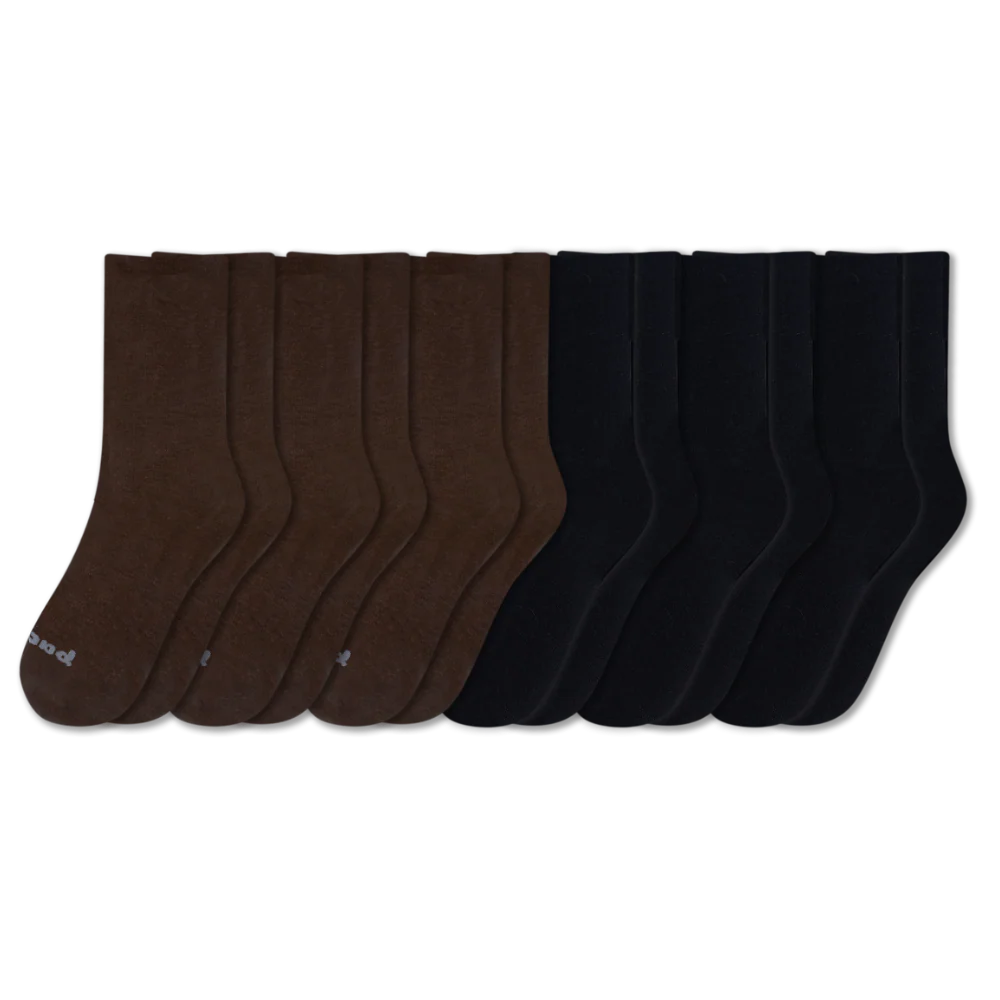 6 Pack - Men's Light-Weight Crew Pacas Socks - Image 15