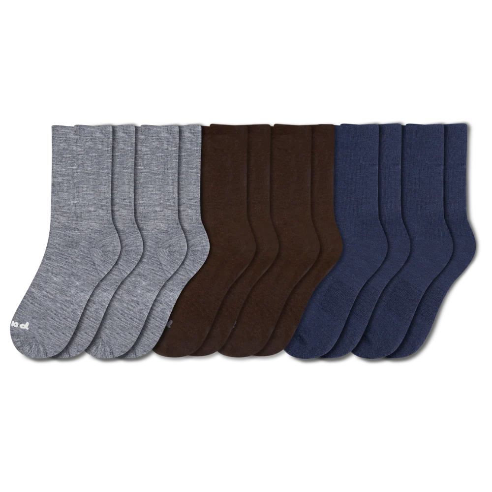 6 Pack - Men's Light-Weight Crew Pacas Socks - Image 17