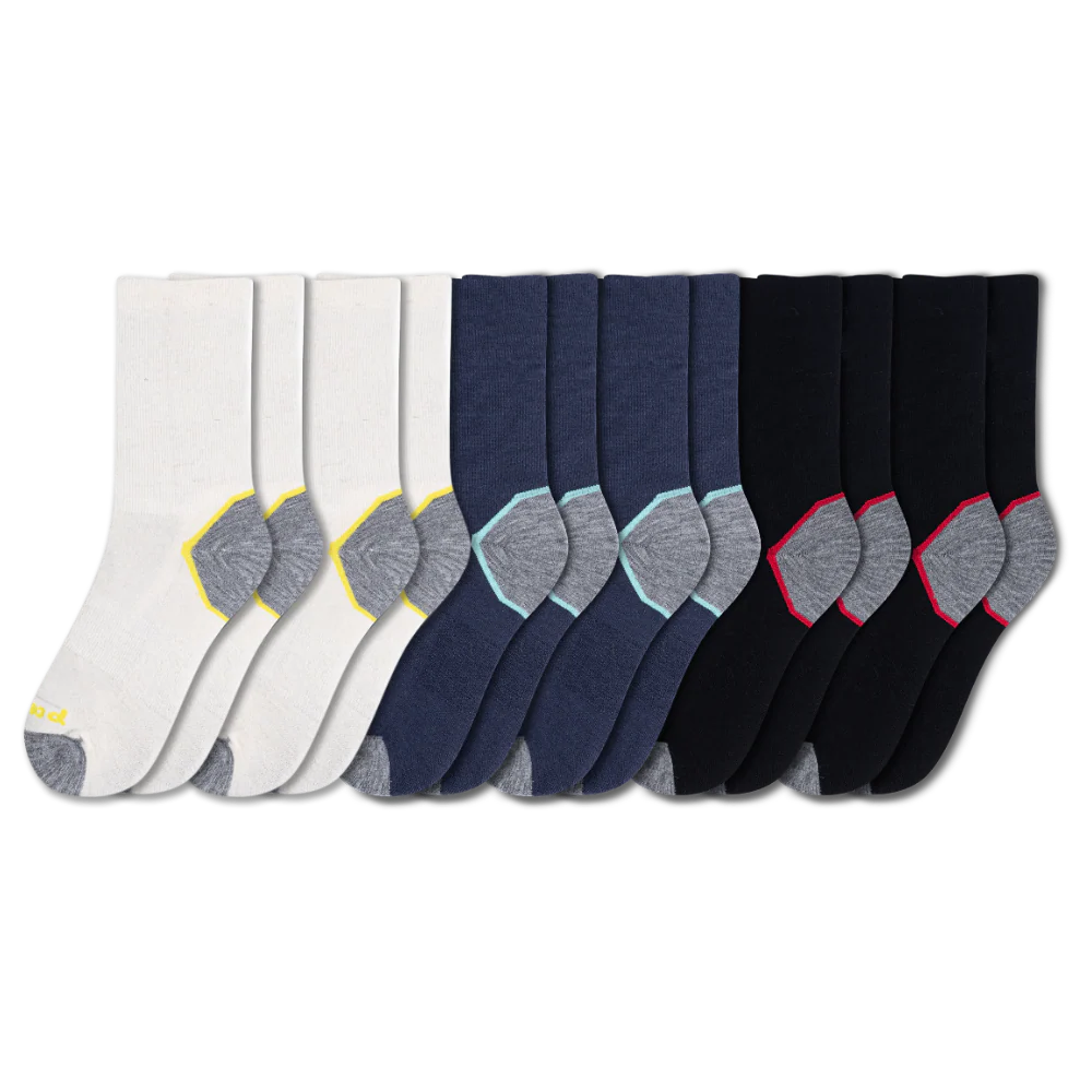 6 Pack - Men's Light-Weight Crew Pacas Socks - Image 18