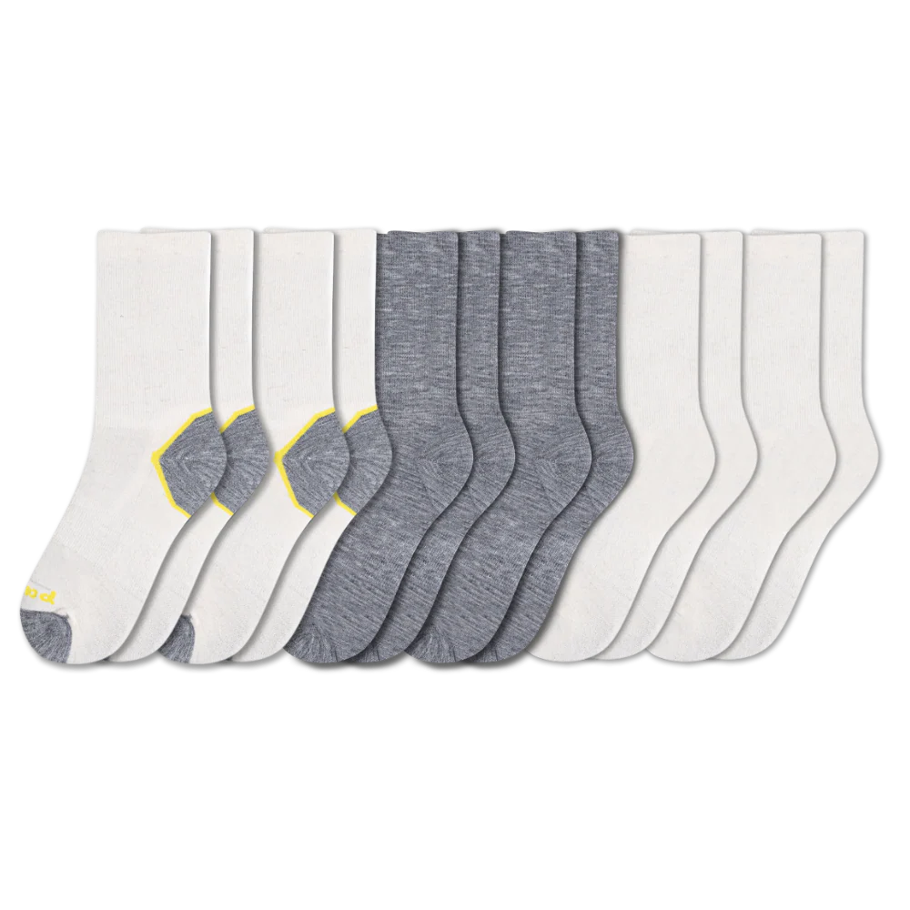 6 Pack - Men's Light-Weight Crew Pacas Socks - Image 22