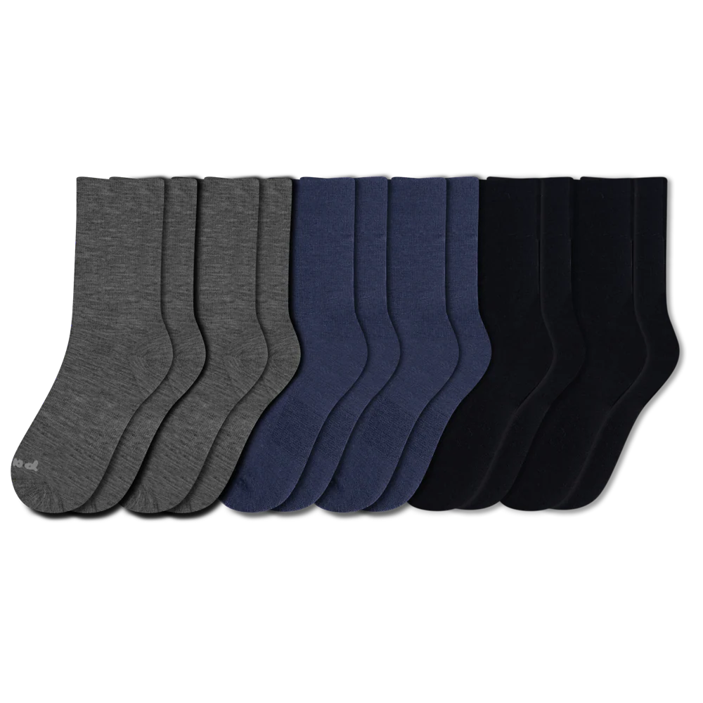 6 Pack - Men's Light-Weight Crew Pacas Socks - Image 28