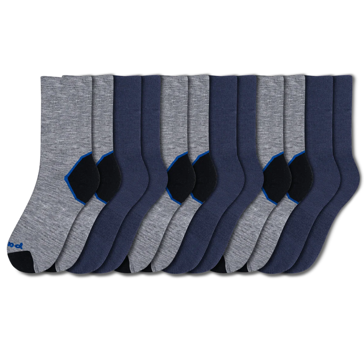6 Pack - Men's Light-Weight Crew Pacas Socks - Image 31