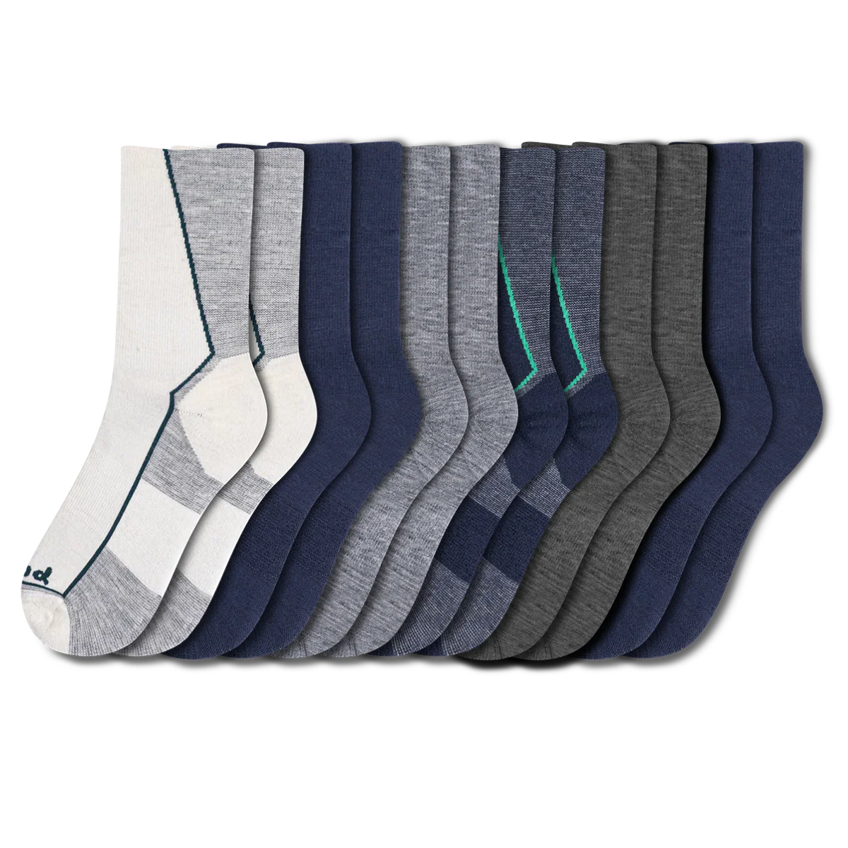 6 Pack - Men's Light-Weight Crew Pacas Socks - Image 33