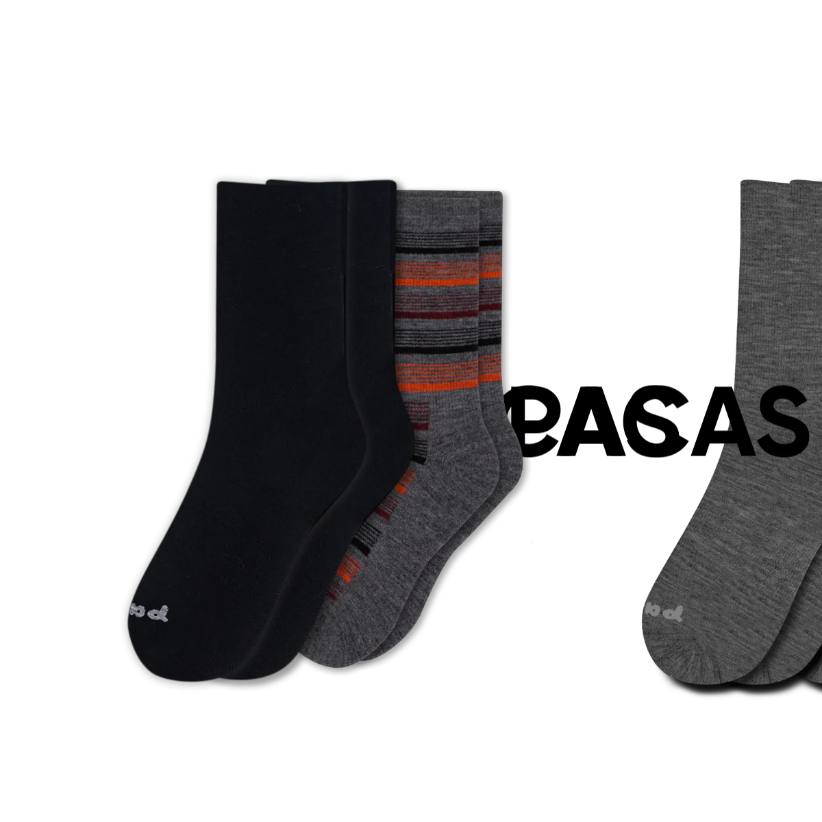 6 Pack - Men's Light-Weight Crew Pacas Socks - Image 38
