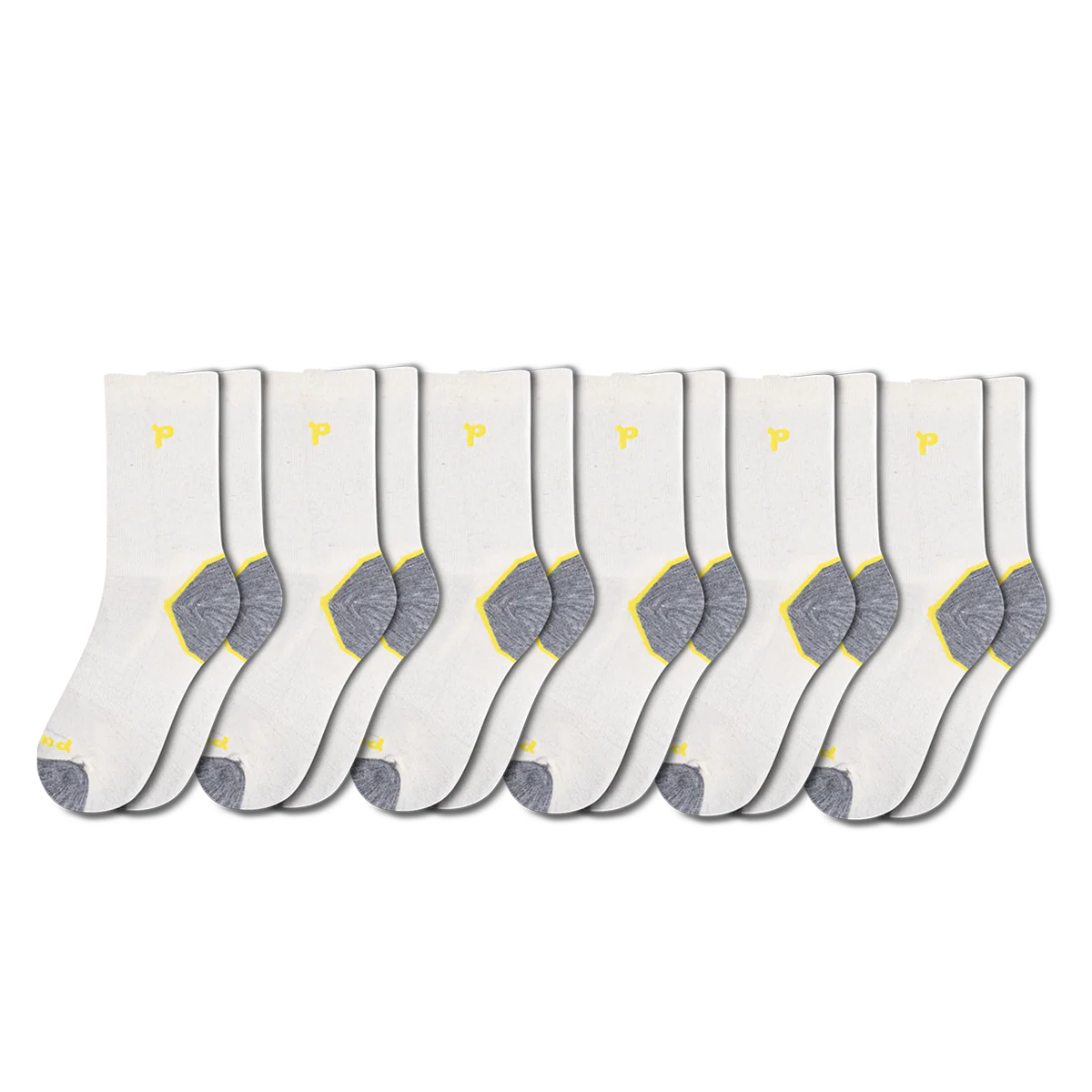 6 Pack - Men's Light-Weight Crew Pacas Socks - Image 4