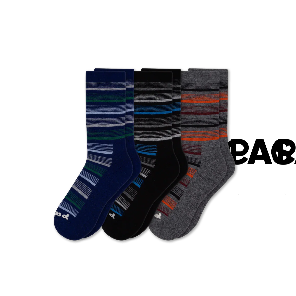 6 Pack - Men's Light-Weight Crew Pacas Socks - Image 40