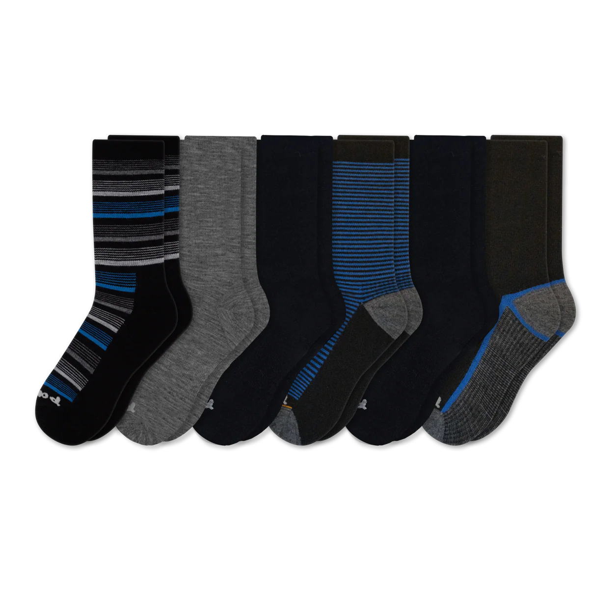 6 Pack - Men's Light-Weight Crew Pacas Socks - Image 43