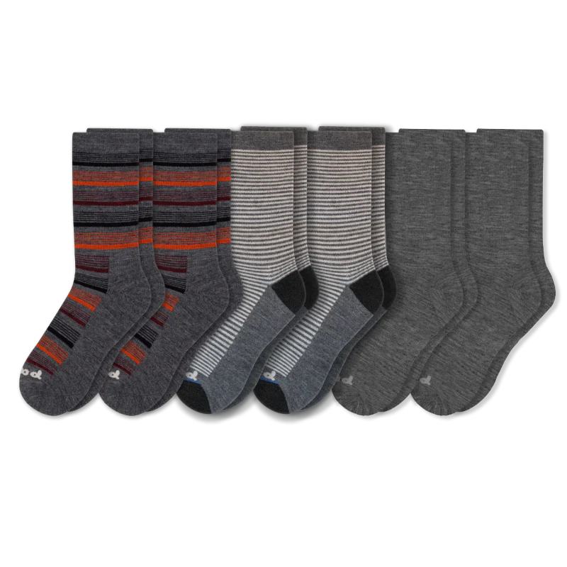 6 Pack - Men's Light-Weight Crew Pacas Socks - Image 51