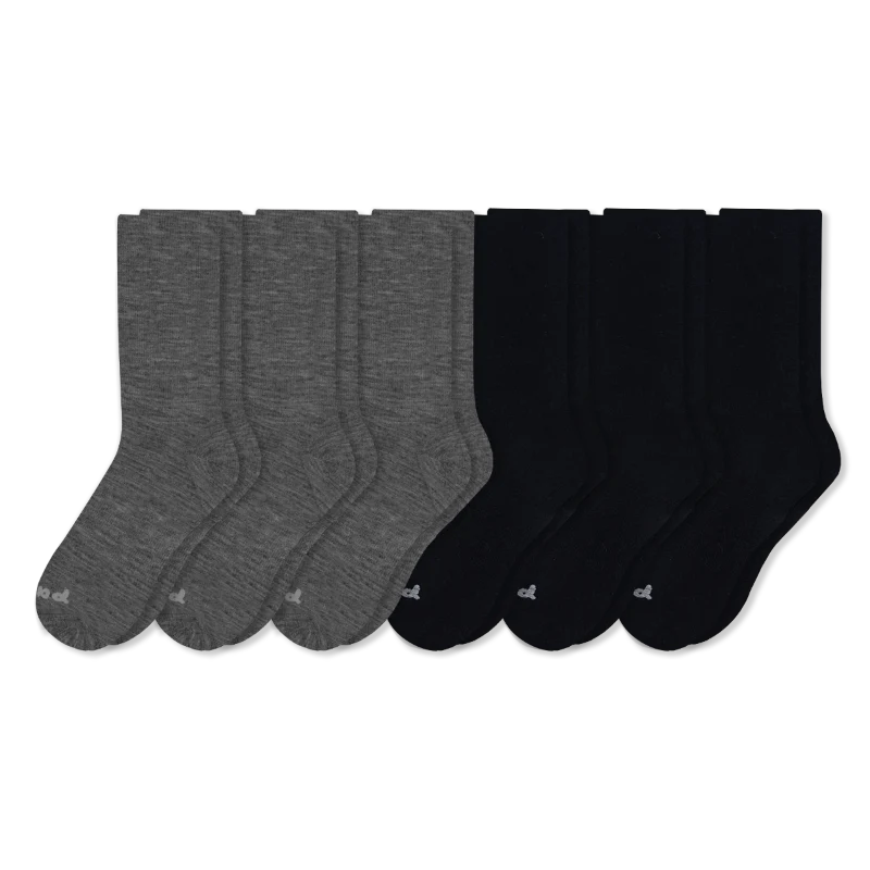 6 Pack - Men's Light-Weight Crew Pacas Socks - Image 53