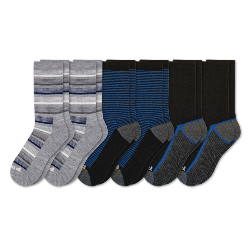 6 Pack - Men's Light-Weight Crew Pacas Socks - Image 57