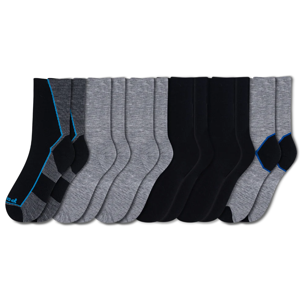 6 Pack - Men's Light-Weight Crew Pacas Socks - Image 6