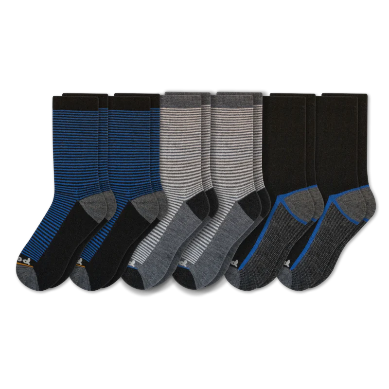 6 Pack - Men's Light-Weight Crew Pacas Socks - Image 60