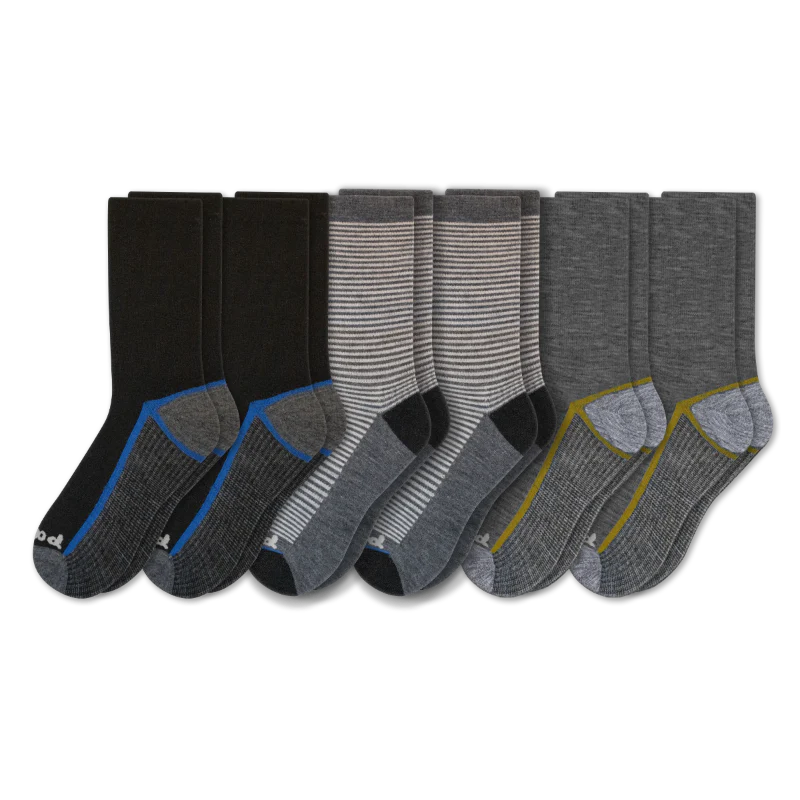 6 Pack - Men's Light-Weight Crew Pacas Socks - Image 62