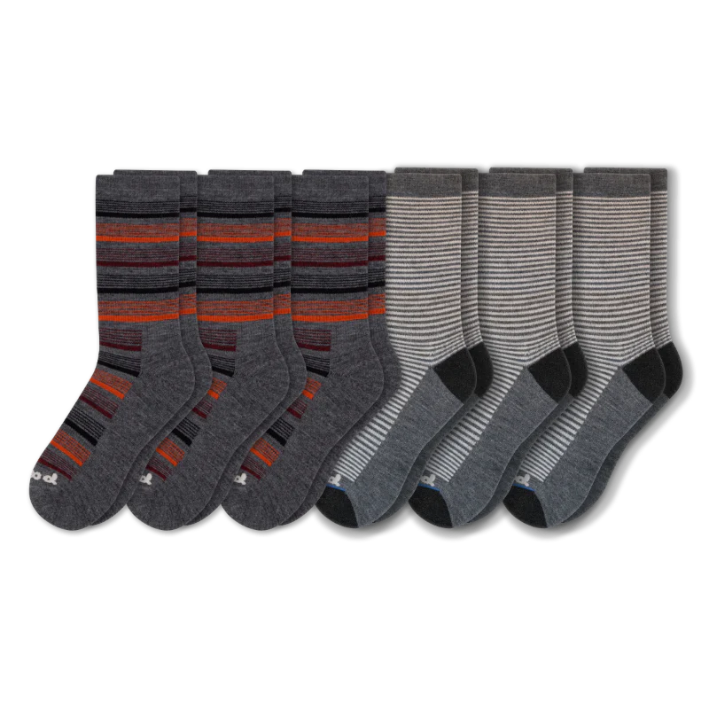 6 Pack - Men's Light-Weight Crew Pacas Socks - Image 63