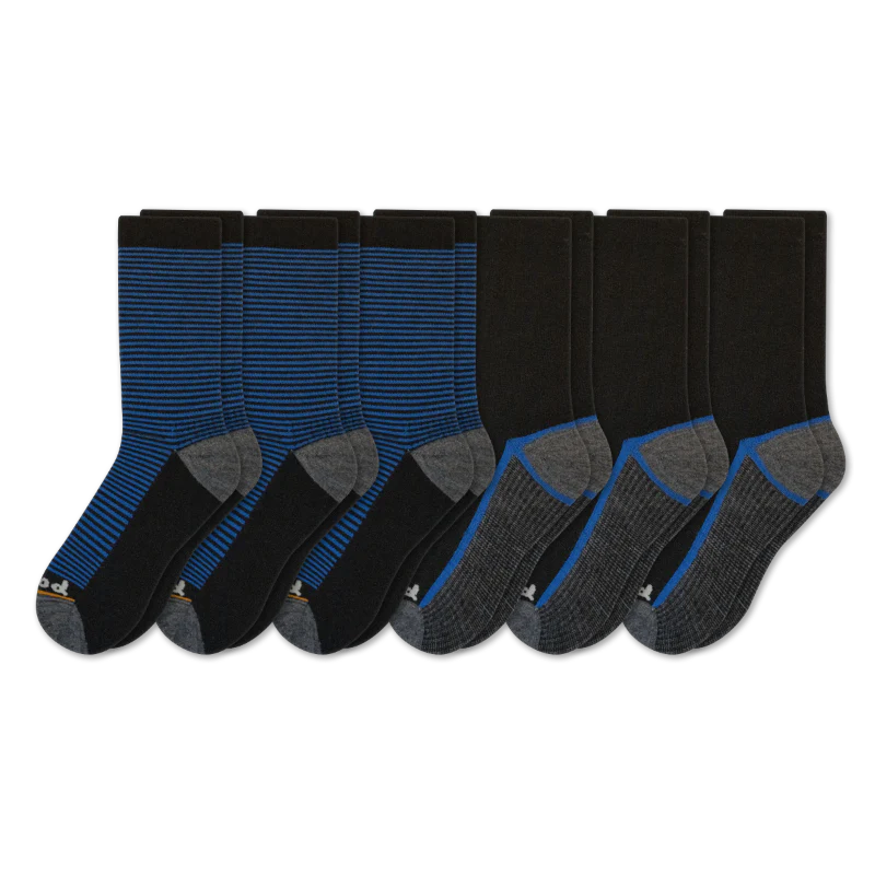 6 Pack - Men's Light-Weight Crew Pacas Socks - Image 64