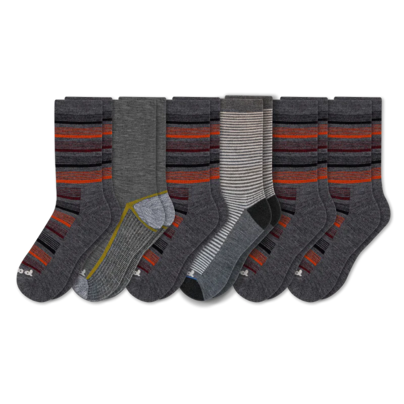 6 Pack - Men's Light-Weight Crew Pacas Socks - Image 66