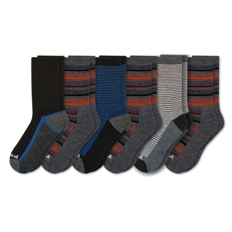 6 Pack - Men's Light-Weight Crew Pacas Socks - Image 67
