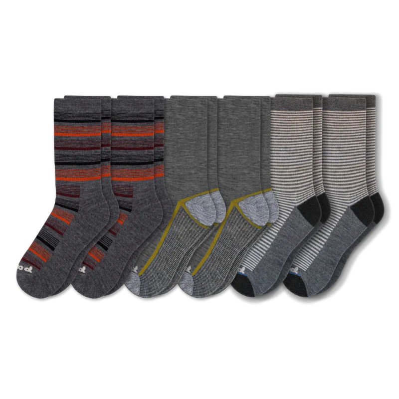 6 Pack - Men's Light-Weight Crew Pacas Socks - Image 69