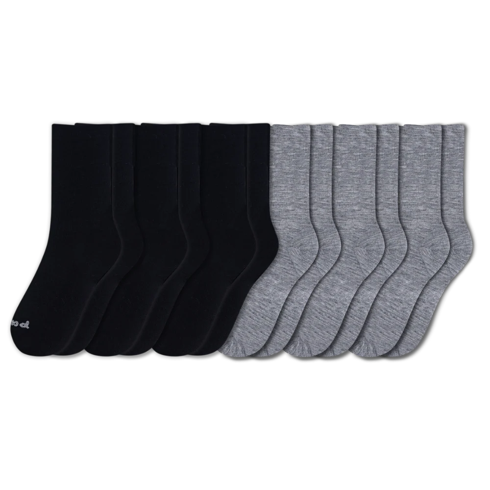 6 Pack - Men's Light-Weight Crew Pacas Socks - Image 7