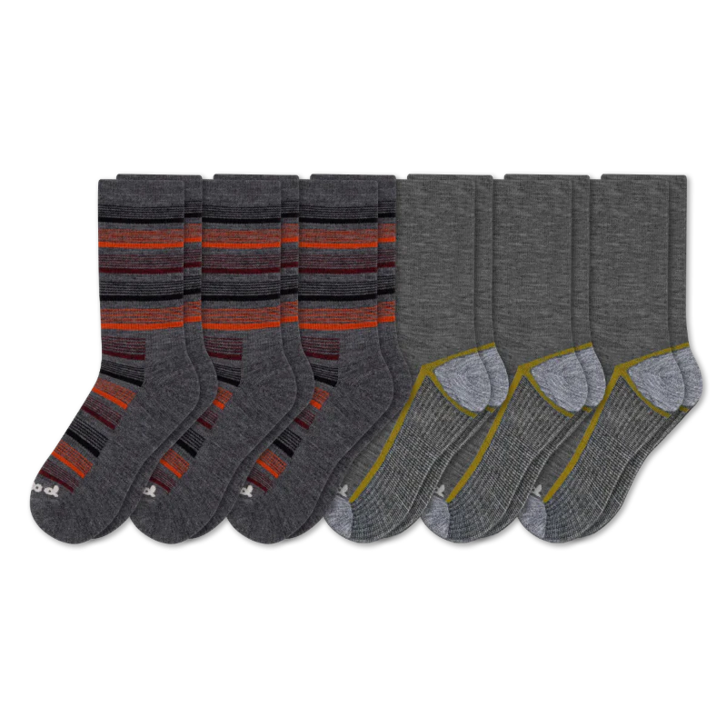 6 Pack - Men's Light-Weight Crew Pacas Socks - Image 72