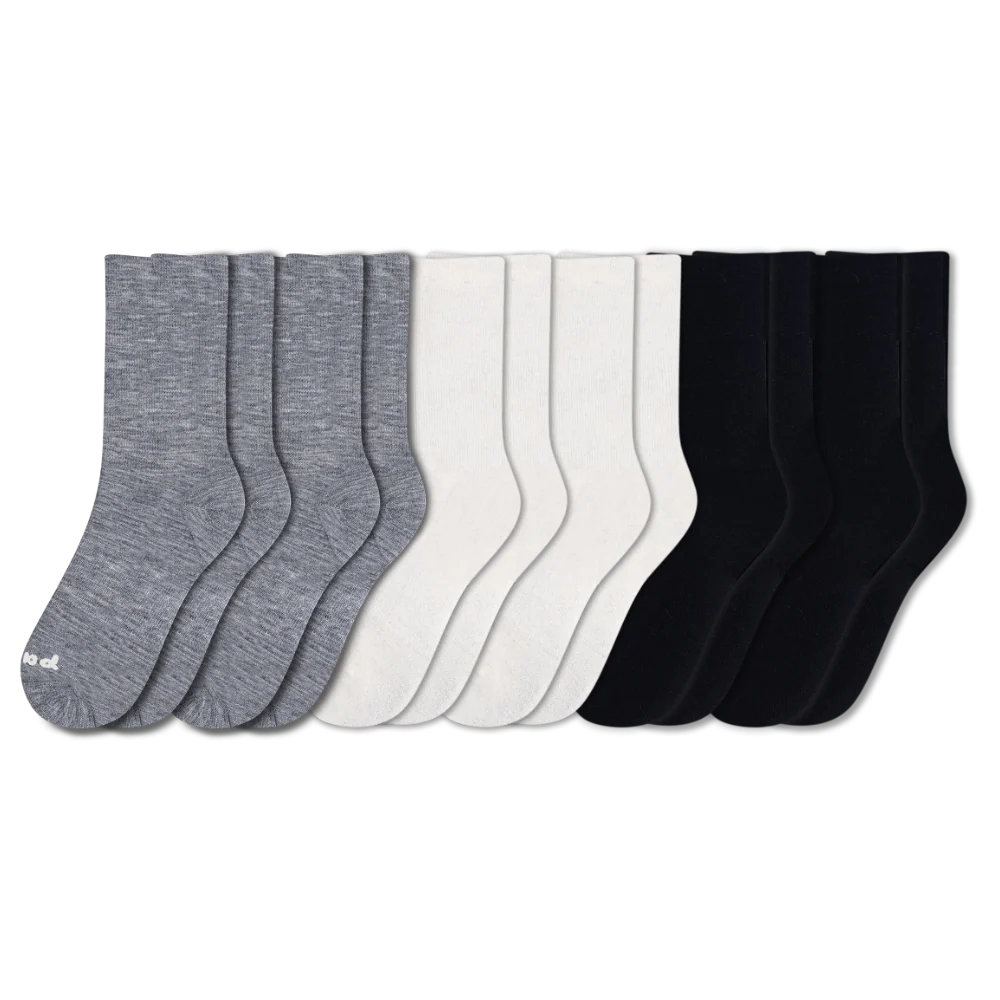 6 Pack - Men's Light-Weight Crew Pacas Socks - Image 9