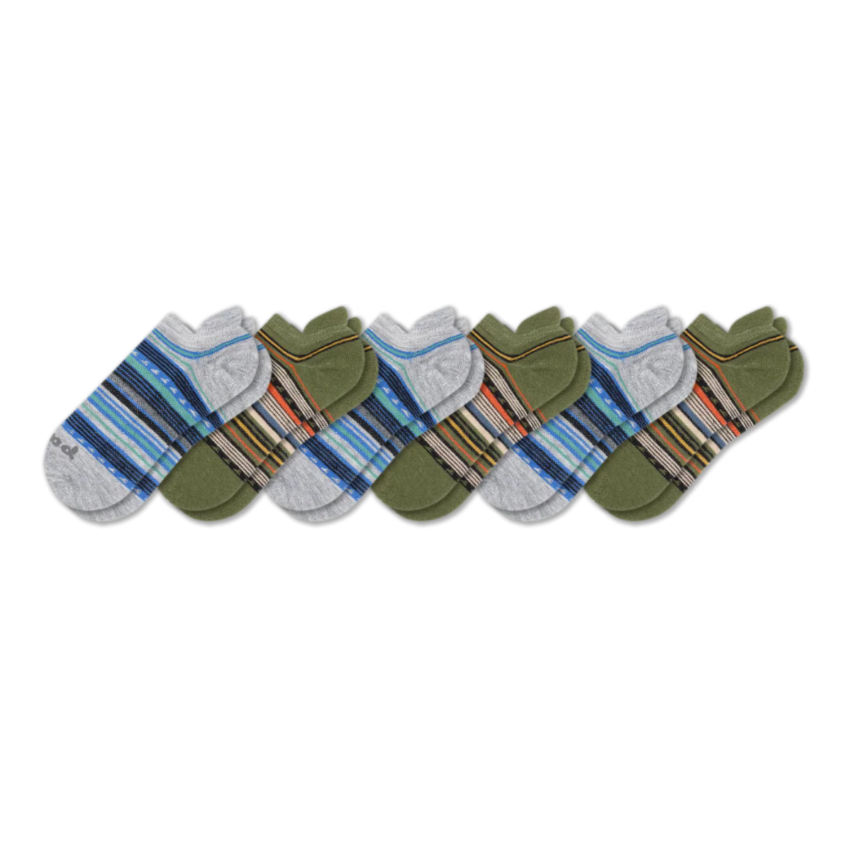 6 Pack - Men's Low Cut Pacas Socks - Image 123