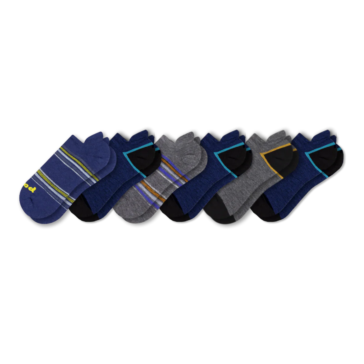 6 Pack - Men's Low Cut Pacas Socks - Image 125