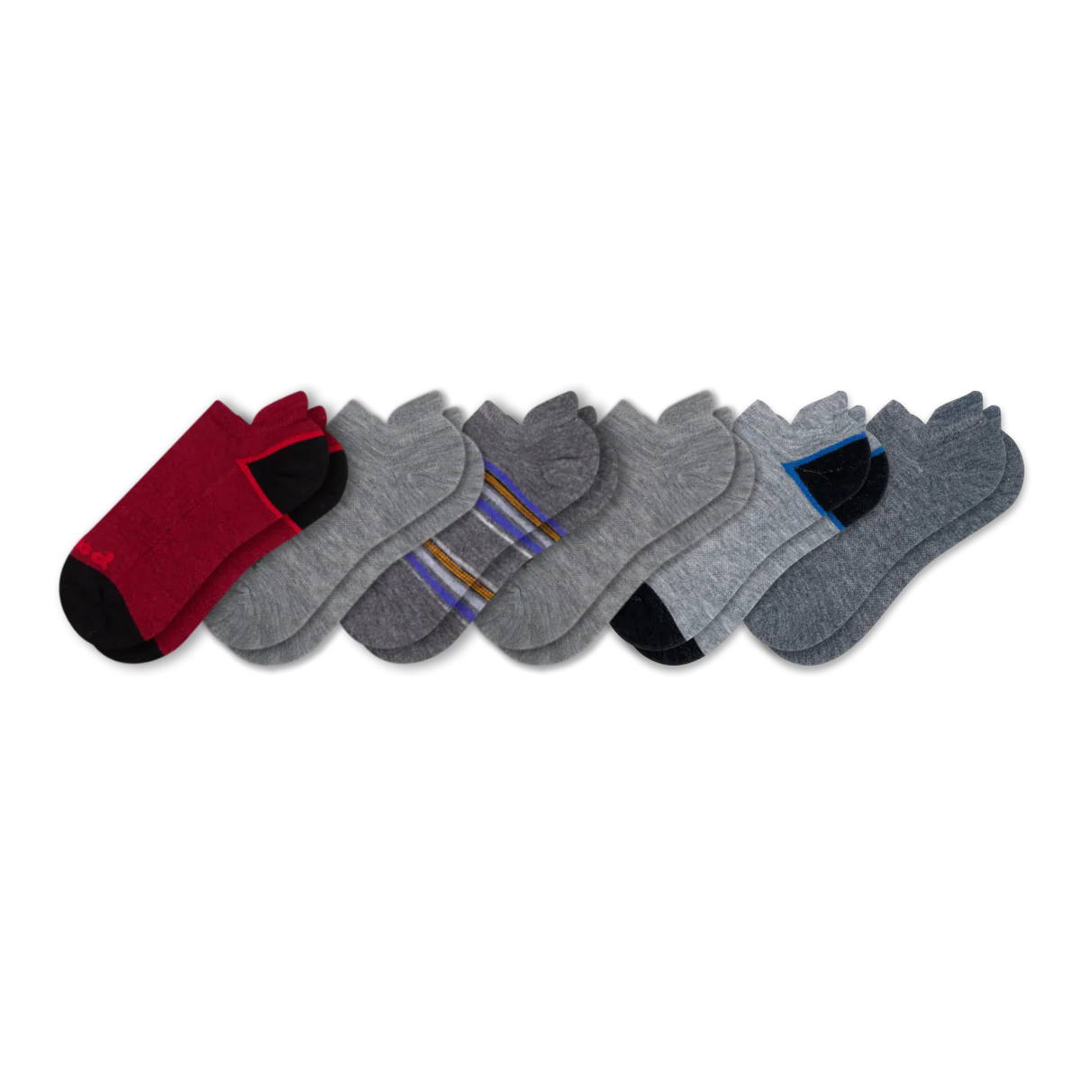 6 Pack - Men's Low Cut Pacas Socks - Image 127