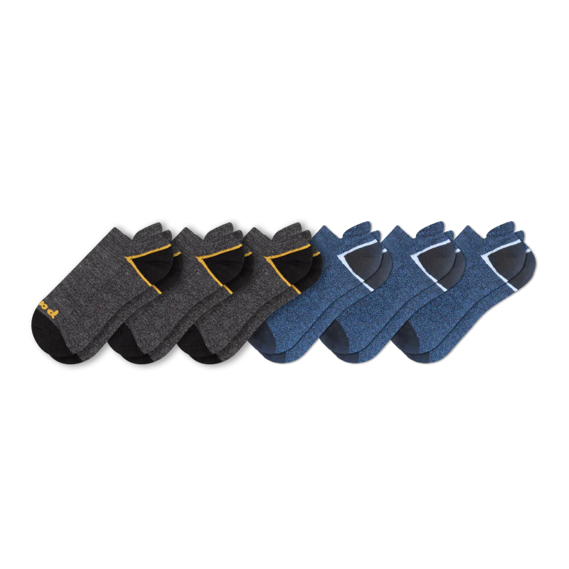 6 Pack - Men's Low Cut Pacas Socks - Image 34