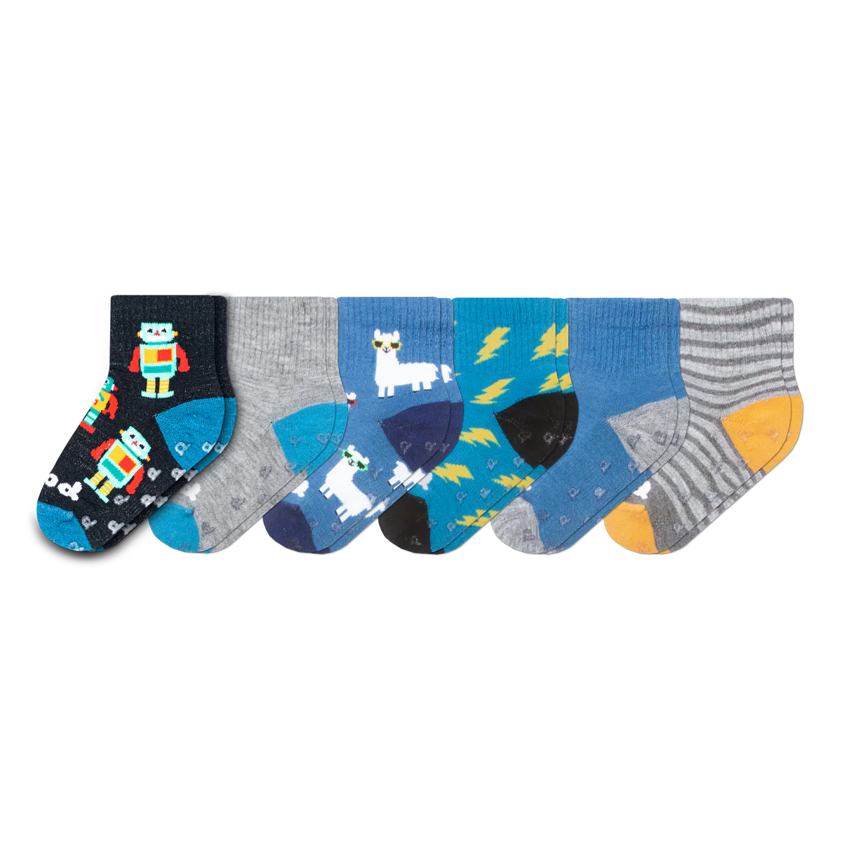 6 Pack - Toddler Pacas Gripper Socks - Image 10