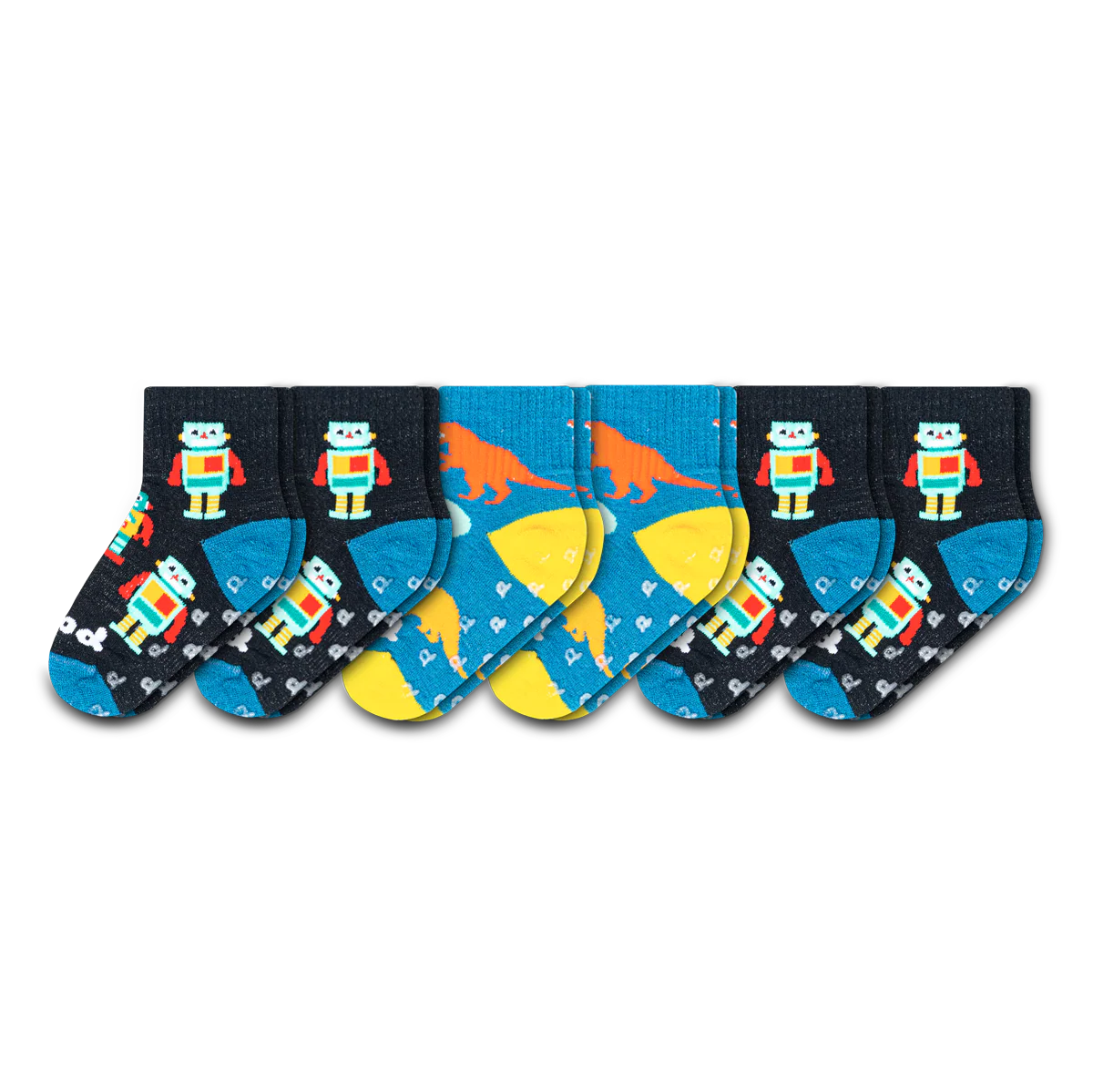 6 Pack - Toddler Pacas Gripper Socks - Image 12
