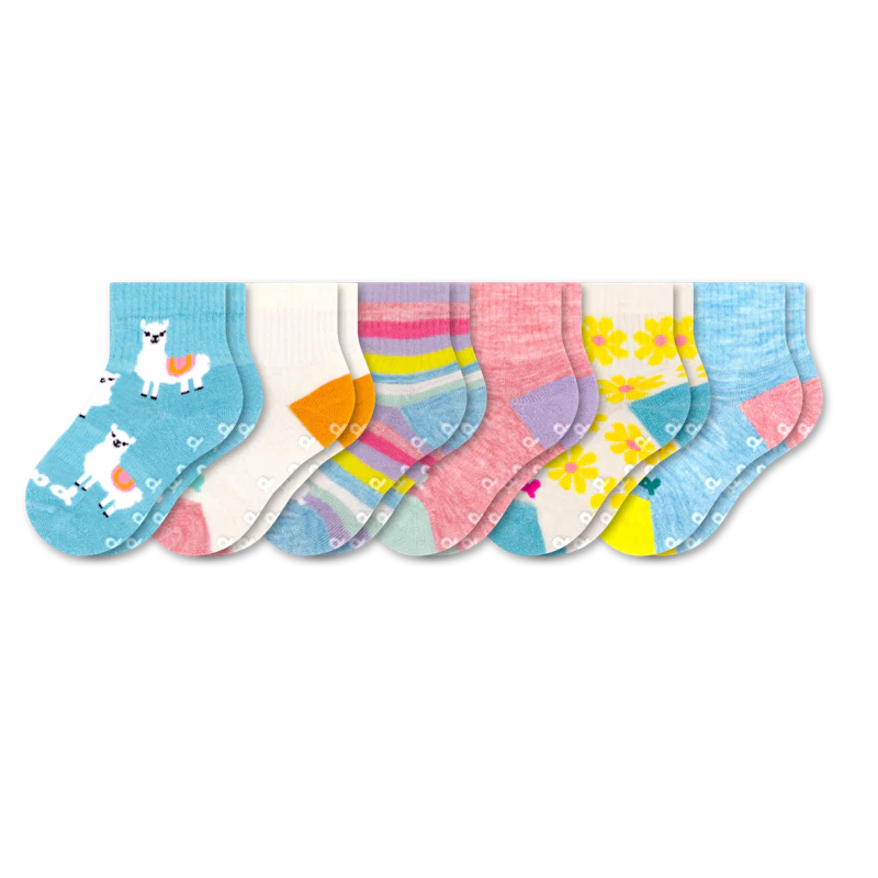 6 Pack - Toddler Pacas Gripper Socks - Image 17