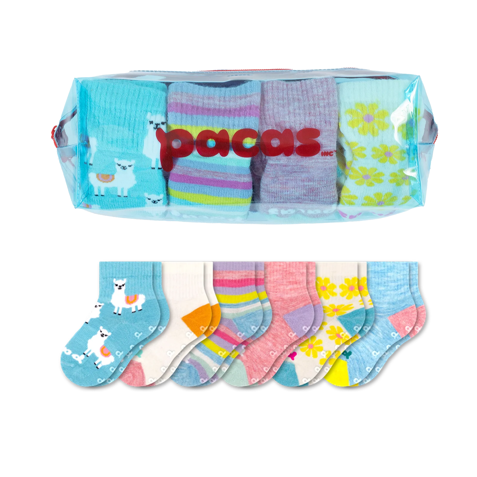 6 Pack - Toddler Pacas Gripper Socks - Image 20