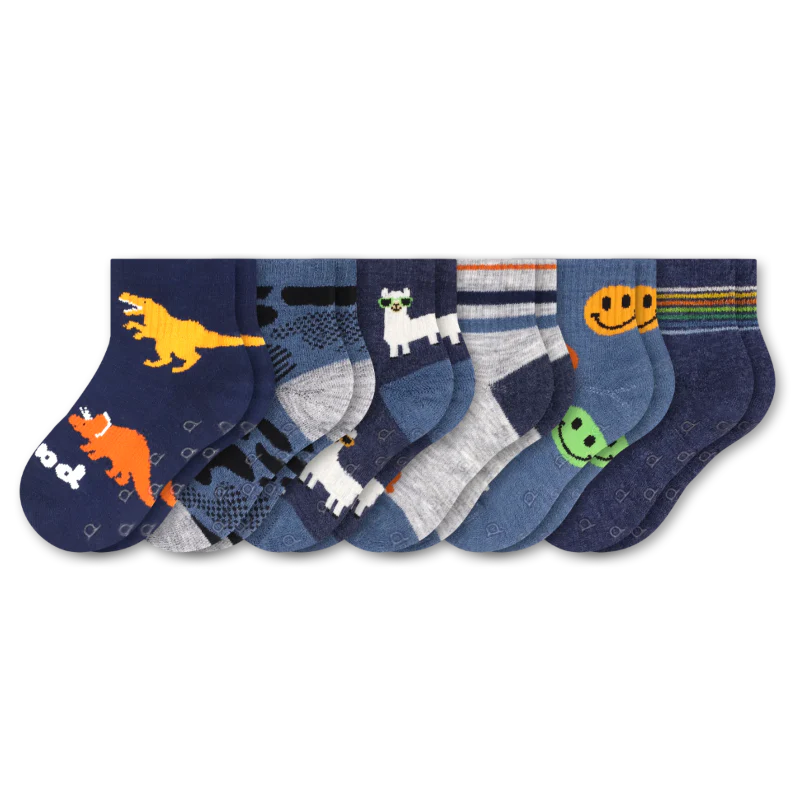 6 Pack - Toddler Pacas Gripper Socks - Image 22