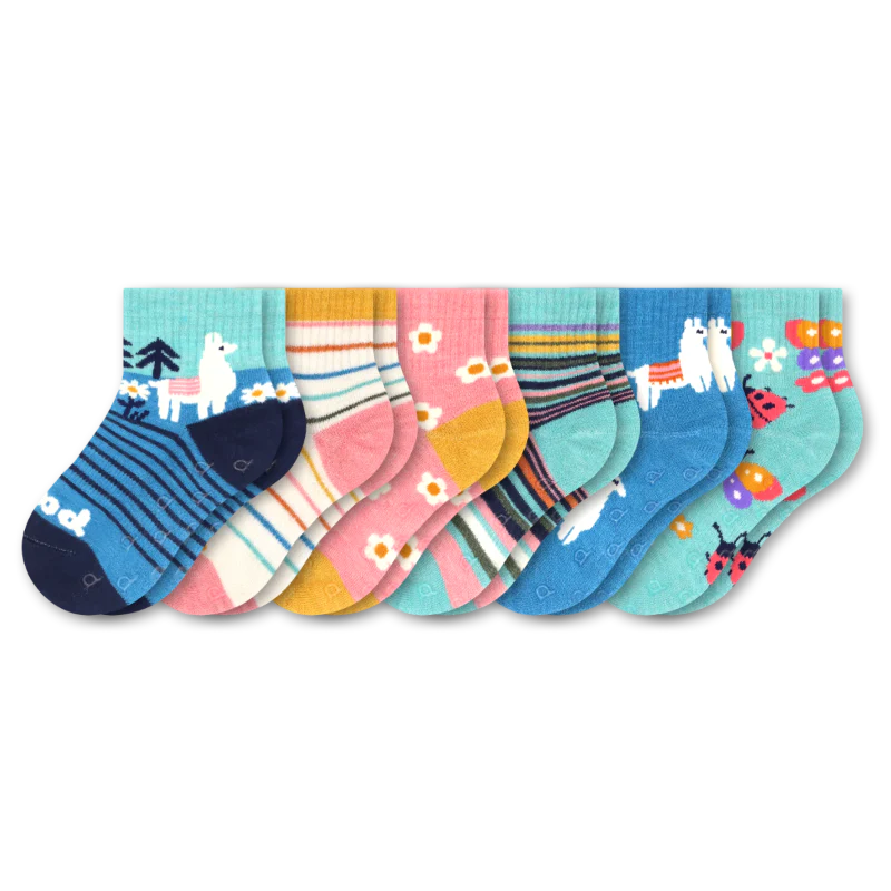 6 Pack - Toddler Pacas Gripper Socks - Image 24
