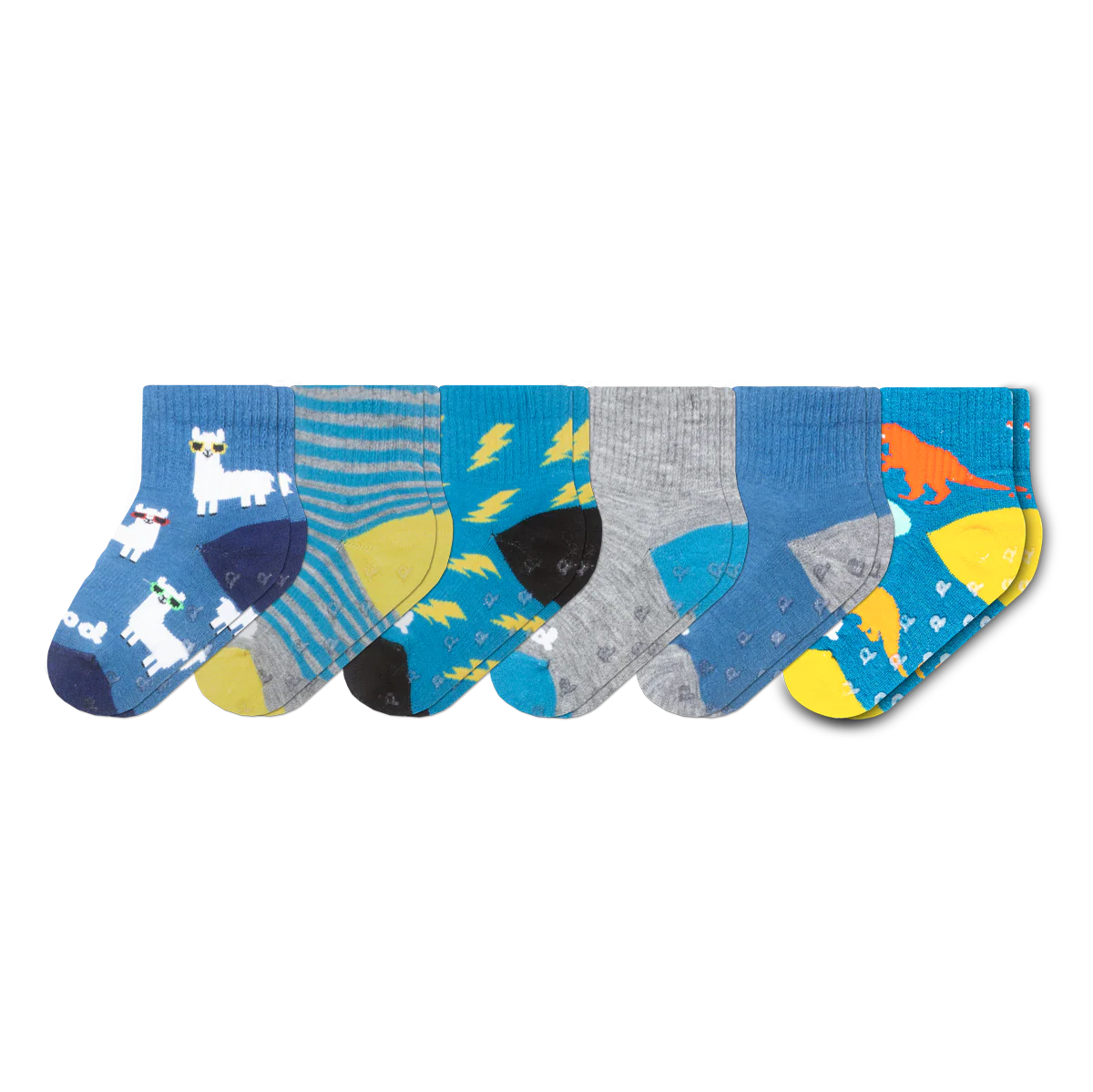 6 Pack - Toddler Pacas Gripper Socks - Image 8