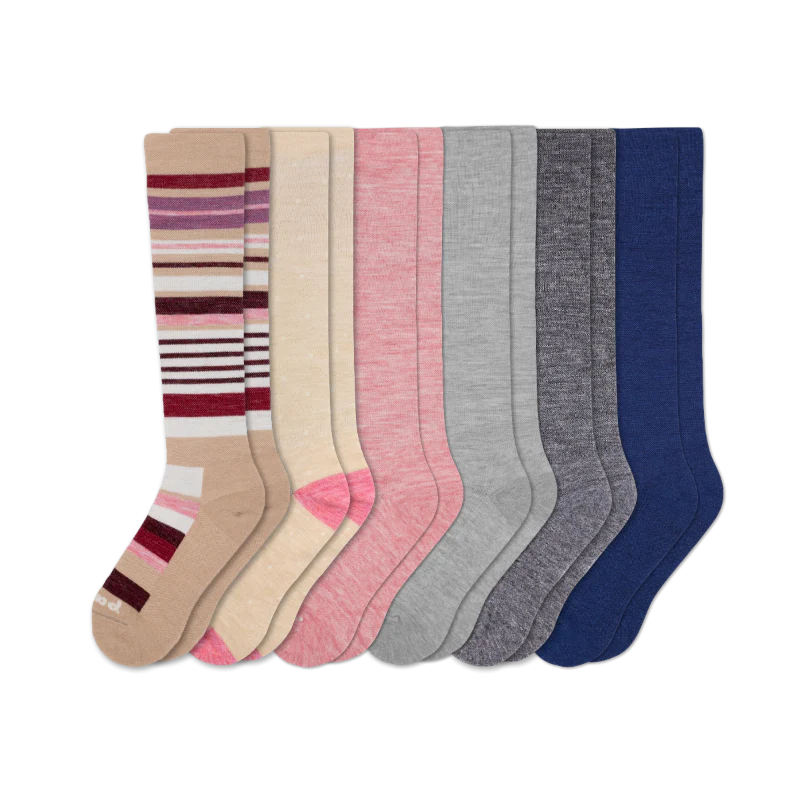 6 Pack - Women's Compression Socks - Image 159