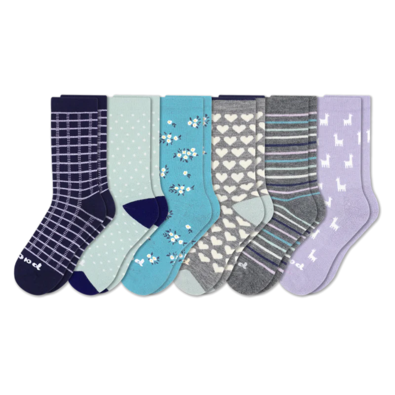 6 Pack - Women's Crew Pacas Socks - Image 101