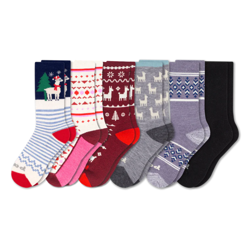 6 Pack - Women's Crew Pacas Socks - Image 118