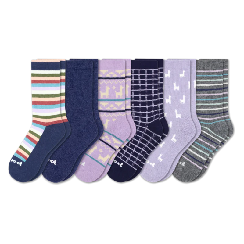 6 Pack - Women's Crew Pacas Socks - Image 122