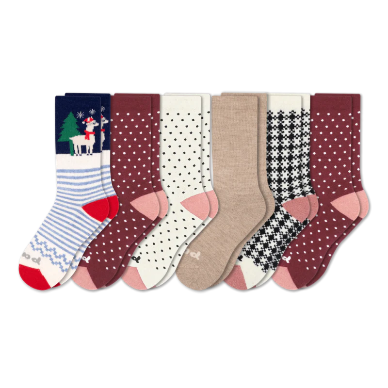 6 Pack - Women's Crew Pacas Socks - Image 129